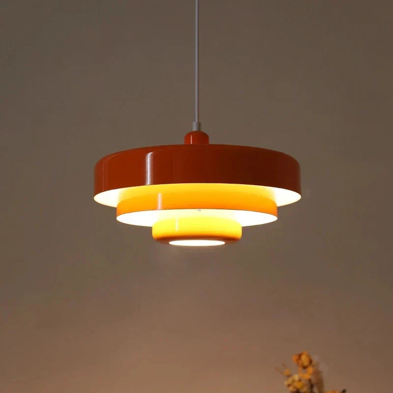 Mittelalterliche skandinavische Pendelleuchte – Retro-Bauhaus-Design | Warmes LED-Licht