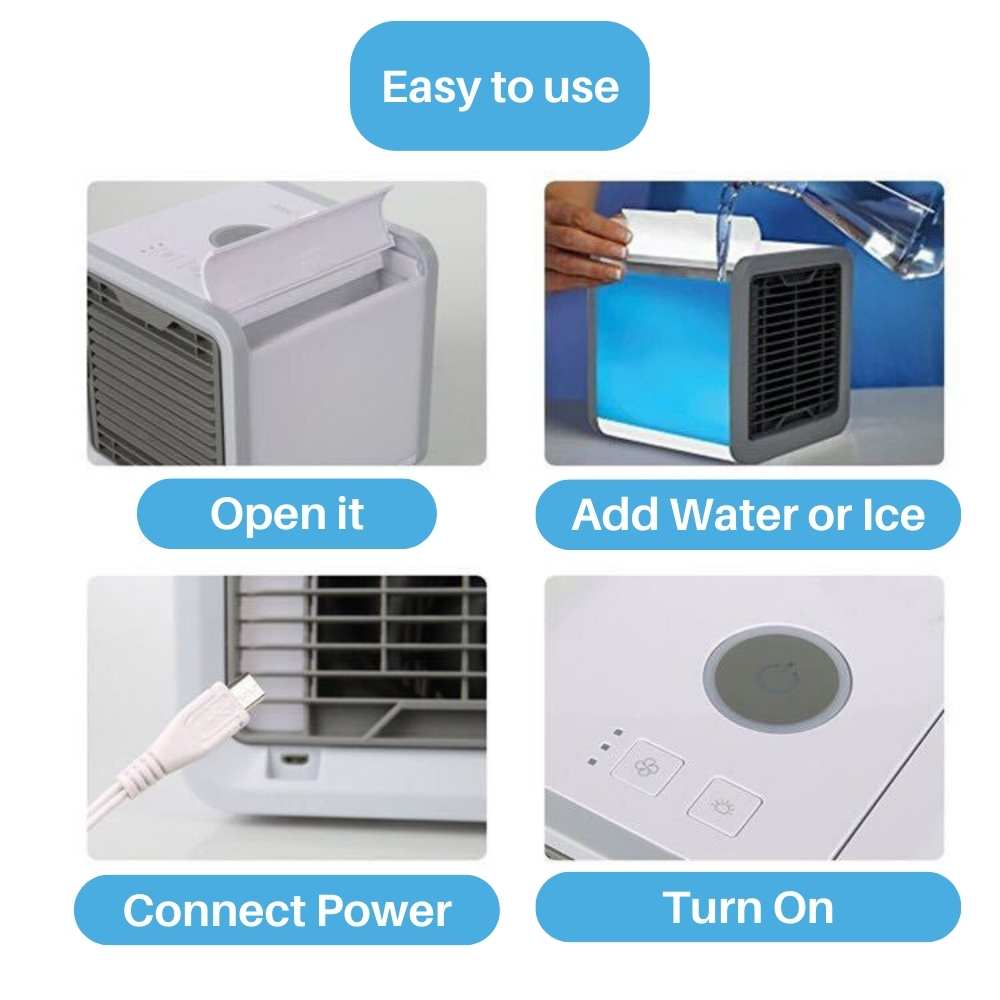 Frost Air Kleine Tragbare Klimaanlage Miniatur Luftkühler AC 550ml Wassertank | Brehn