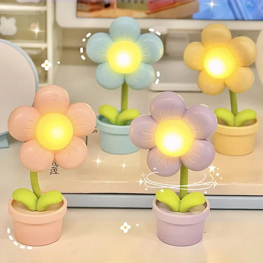 Kleine Blumenberuhigungs-Tischlampe - BlossomGlow | Brehn