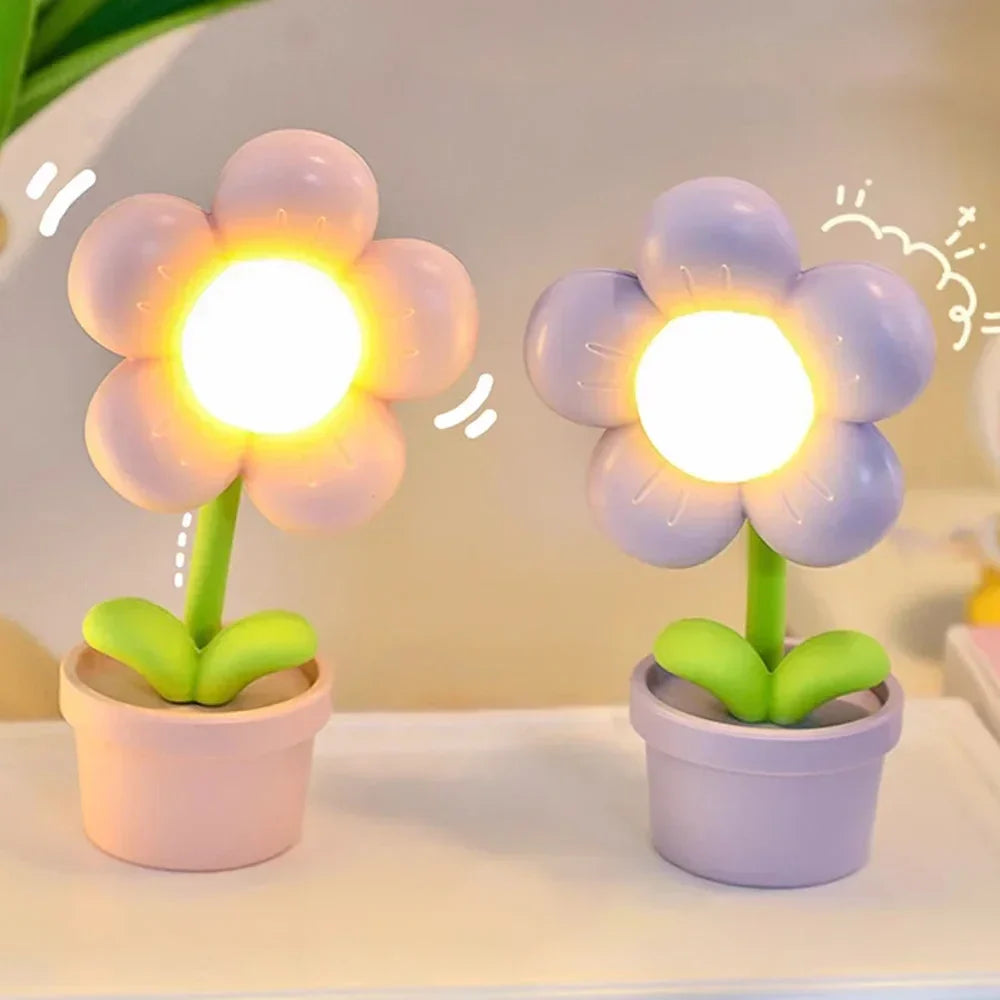 Kleine Blumenberuhigungs-Tischlampe - BlossomGlow | Brehn