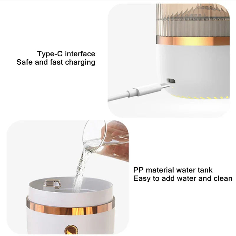 Brehn | Himalaya Salzkrystalllampe & Ätherischer Öl Diffusor, USB Ultraschall Luftbefeuchter für Zuhause & Büro