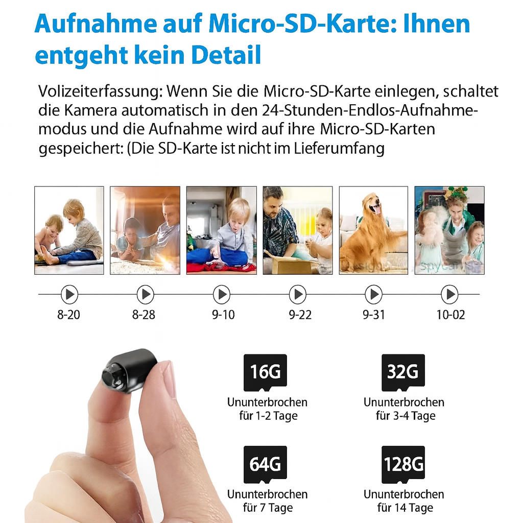 Brehn | Mini Überwachungskamera WLAN Nachtsicht Bewegungsmeldung