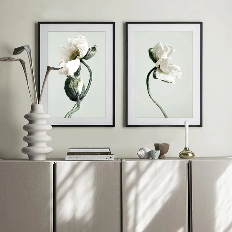Minimalistische abstrakte florale Wandkunst Fine-Art-Leinwanddrucke inspirierendes Zitat Poster Galerie Wandbilder für Wohnzimmer Schlafzimmer Kunstdékor