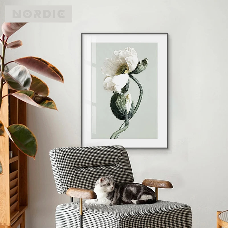 Minimalistische abstrakte florale Wandkunst Fine-Art-Leinwanddrucke inspirierendes Zitat Poster Galerie Wandbilder für Wohnzimmer Schlafzimmer Kunstdékor