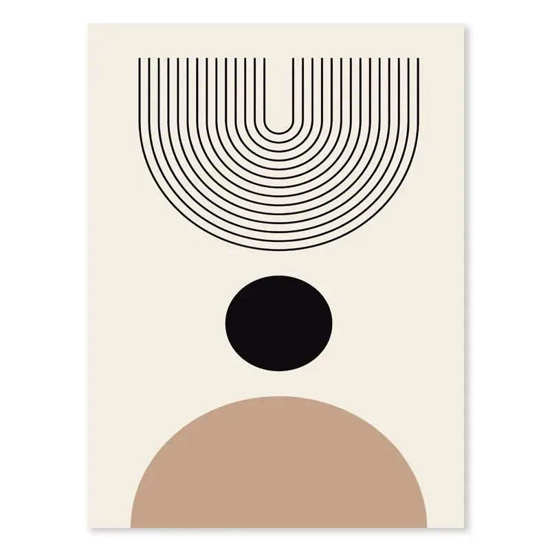 Minimalistische abstrakte geometrische Mondphasen-Linienkunst Wandkunst Fine Art Leinwanddrucke Bilder für moderne Wohnung Wohnzimmer nordische Wohnkultur