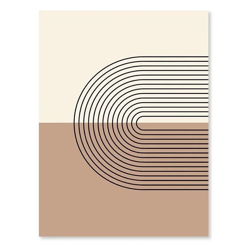 Minimalistische abstrakte geometrische Mondphasen-Linienkunst Wandkunst Fine Art Leinwanddrucke Bilder für moderne Wohnung Wohnzimmer nordische Wohnkultur
