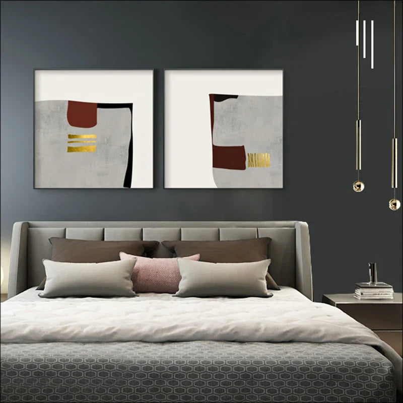 Minimalistische zeitgenössische Farbblock abstrakte Wandkunst Feine Kunst Leinwanddrucke Bilder für moderne Wohnung Wohnzimmer Schlafzimmer Kunstdekoration