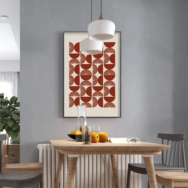 Minimalistische geometrische Sonnen-Mond-Wandkunst feine Kunstleinwanddrucke moderne abstrakte Plakatbilder für Wohnzimmer Esszimmer Kunstdekoration