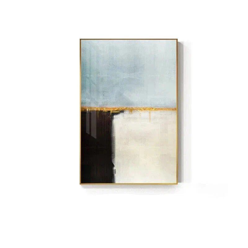 Minimalistische Grau Blau Farbblock Abstrakte Wandkunst Feine Kunst Leinwanddrucke Poster Bilder Für Modernes Wohnzimmer Zeitgenössische Hausdekoration
