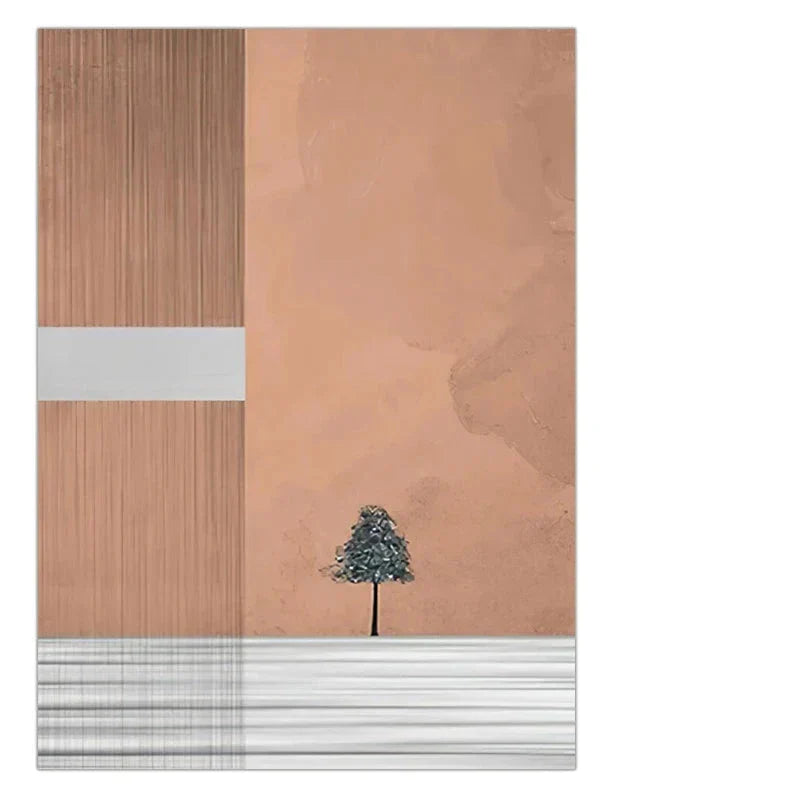 Minimalistische Landschaft Farbblock Abstrakte Wandkunst Fine Art Leinwanddruck Zeitgenössisches Bild Für Moderne Wohnung Wohnzimmer Home Office Dekor