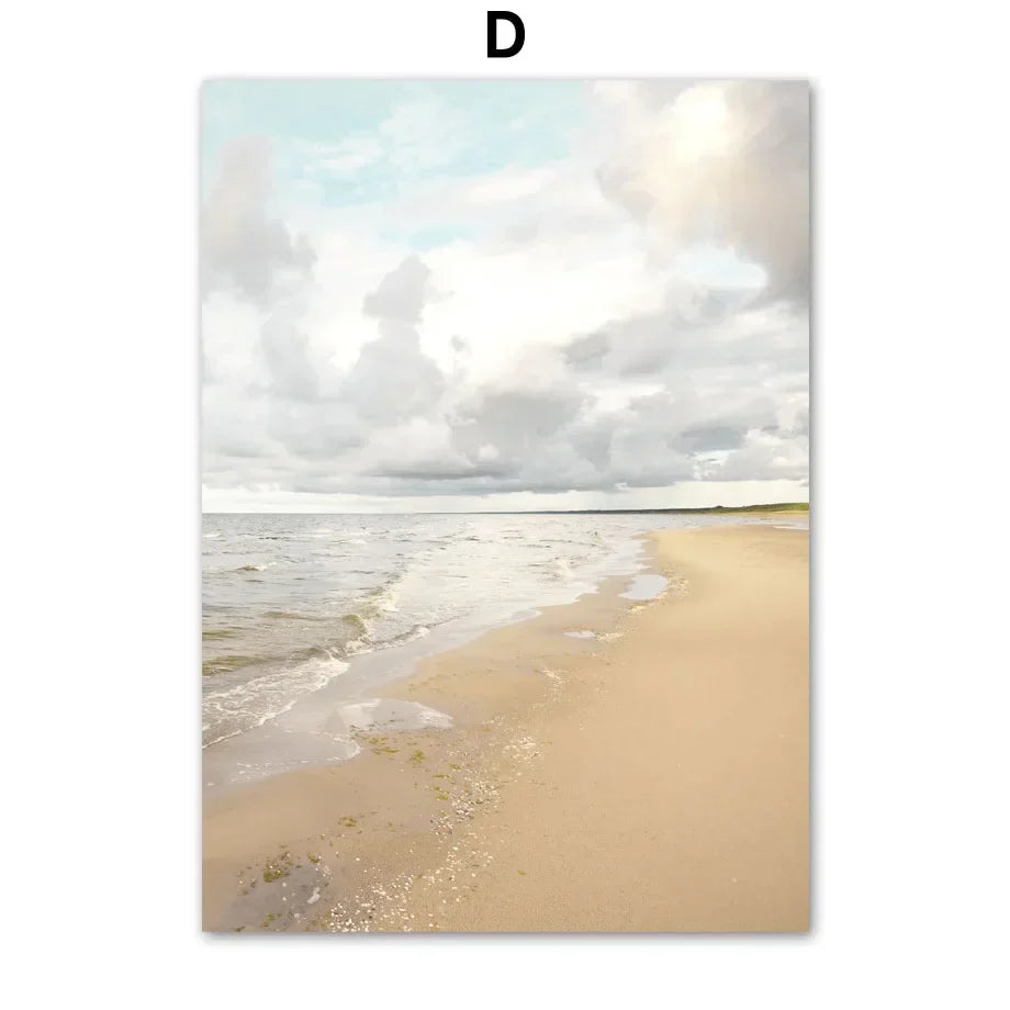 Minimalistische Lebensstil Strand Landschaft Wandkunst Fine Art Leinwanddrucke Galerie Wandbilder von Ruhe für das Wohnzimmer Skandinavische Wohnkultur