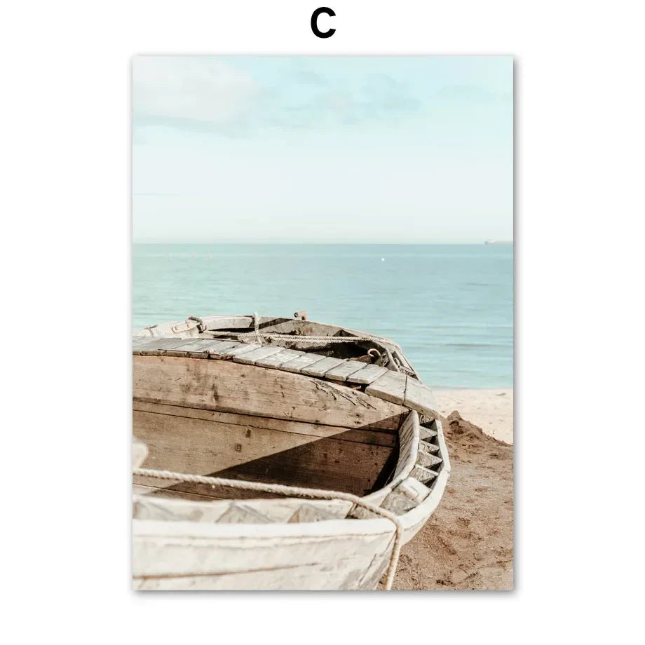 Minimalistische Lebensstil Strand Landschaft Wandkunst Fine Art Leinwanddrucke Galerie Wandbilder von Ruhe für das Wohnzimmer Skandinavische Wohnkultur