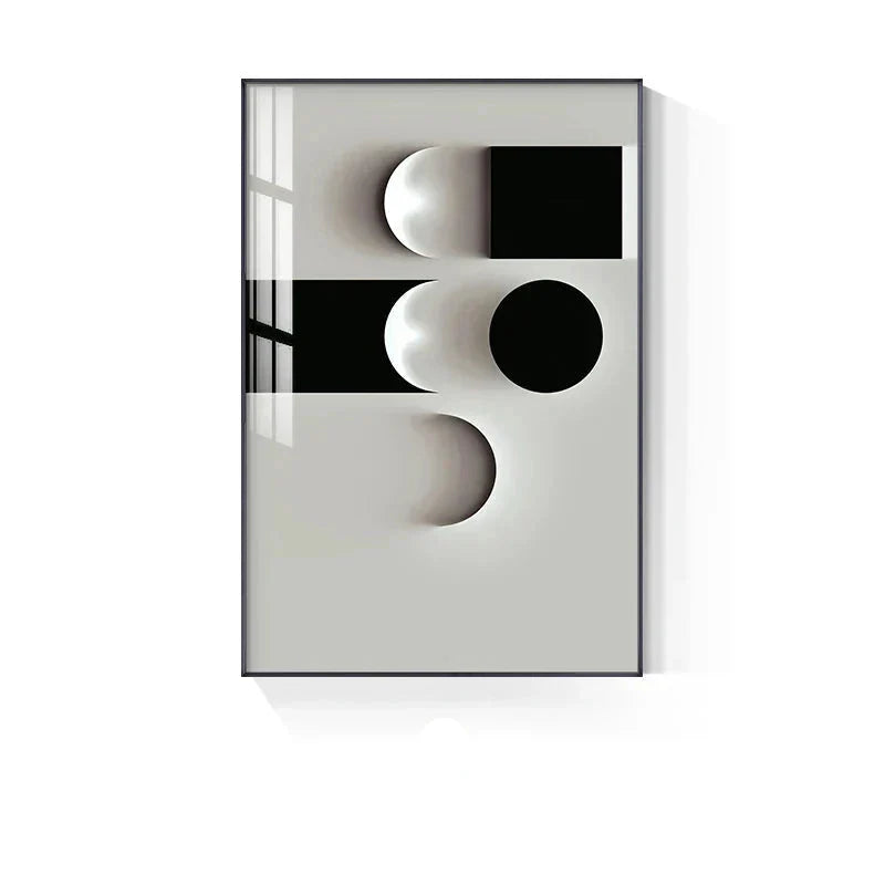 Minimalistische moderne Ästhetik abstrakte geometrische Wandkunst Fine Art Leinwanddrucke Bilder für moderne Apartment-Wohnzimmer Home Office Dekor