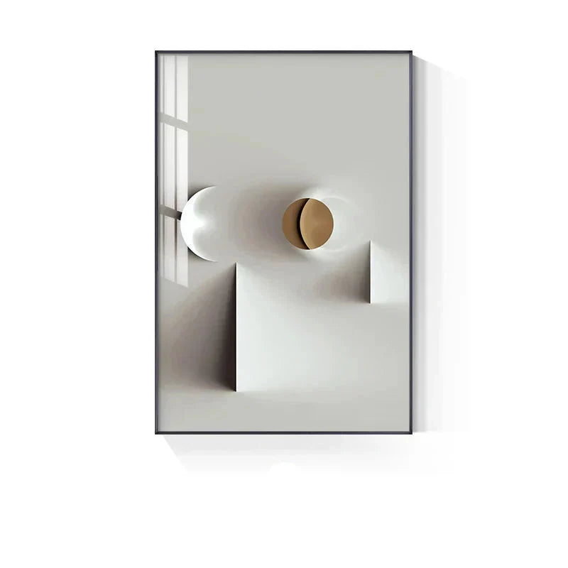 Minimalistische moderne Ästhetik abstrakte geometrische Wandkunst Fine Art Leinwanddrucke Bilder für moderne Apartment-Wohnzimmer Home Office Dekor