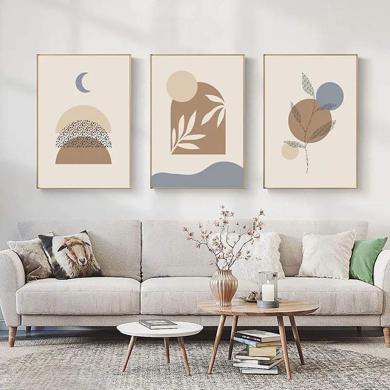 Minimalistische natürliche Stillleben Wandkunst Fine Art Leinwanddrucke neutrale Farben nordische Bilder für Wohnzimmer Esszimmer Schlafzimmer Kunst Dekor