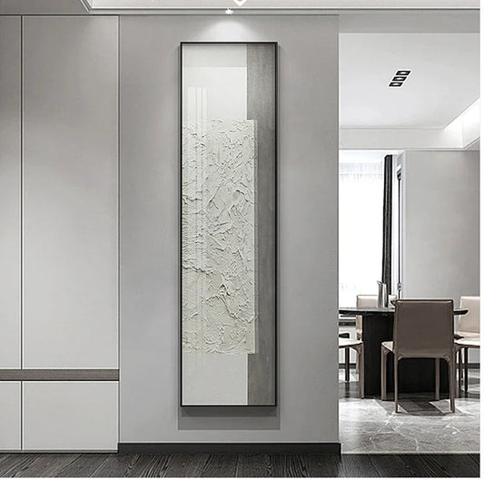 Minimalistische urbane abstrakte Wandkunst Fine Art Leinwanddrucke Hohe vertikale Bilder für Eingangsfoyer Wohnzimmer Heim Büro Dekor | Brehn