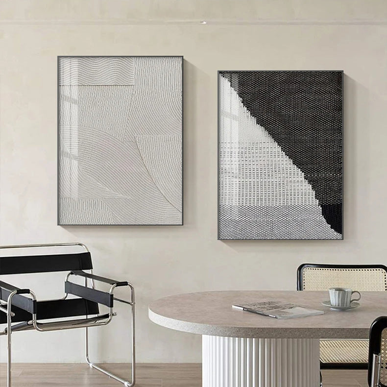 Minimalistische urbane texturale abstrakte Wandkunst Fine Art Leinwanddrucke neutrale Farben Bilder für modernes Apartment Wohnzimmer Home Office Kunst Dekor