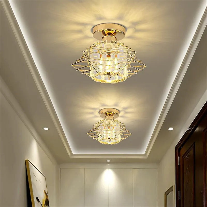 Moderne Kristall-Deckenleuchte – Elegante Nordische Deckenlampe für Wohnzimmer und Flur | Brehn