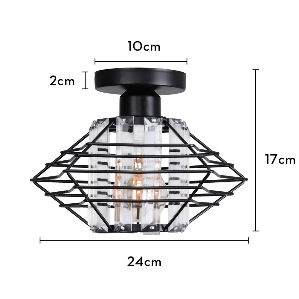 Moderne Kristall-Deckenleuchte – Elegante Nordische Deckenlampe für Wohnzimmer und Flur | Brehn