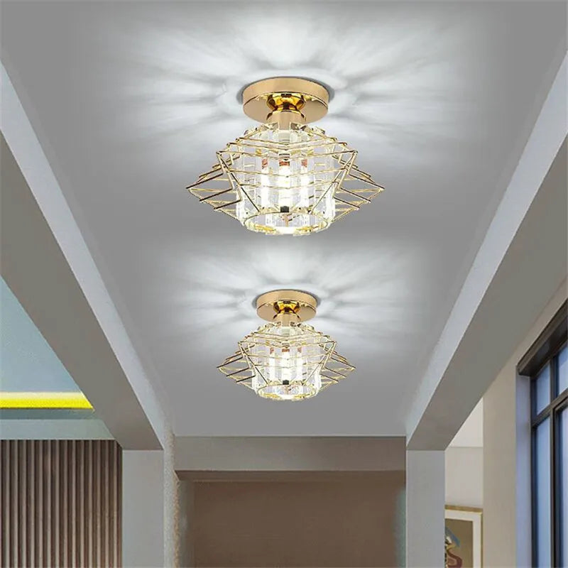 Moderne Kristall-Deckenleuchte – Elegante Nordische Deckenlampe für Wohnzimmer und Flur | Brehn