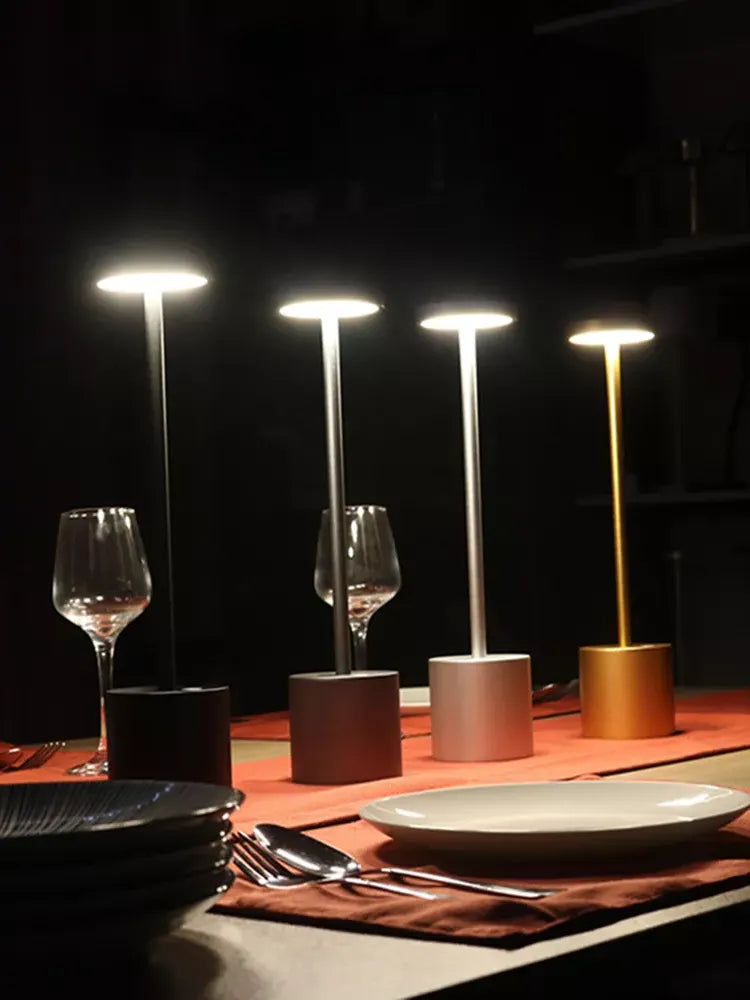 Brehn | LumaLite Wiederaufladbare LED-Tischlampe | Kabellos | Dimmbar | Modernes Design für Restaurants und Zuhause
