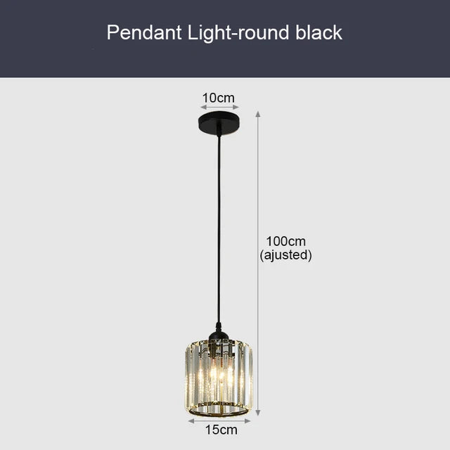 GlinsterLicht - Luxus K9 Kristall Pendelleuchte mit LED-Beleuchtung für Wohnzimmer oder Esszimmer | Brehn