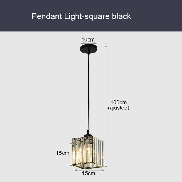 GlinsterLicht - Luxus K9 Kristall Pendelleuchte mit LED-Beleuchtung für Wohnzimmer oder Esszimmer | Brehn