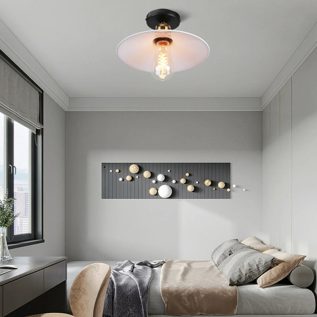 Vintage Deckenleuchte im Industrial Stil, Metall-Lampe für Wohnzimmer oder Schlafzimmer, LED-kompatibel | Brehn
