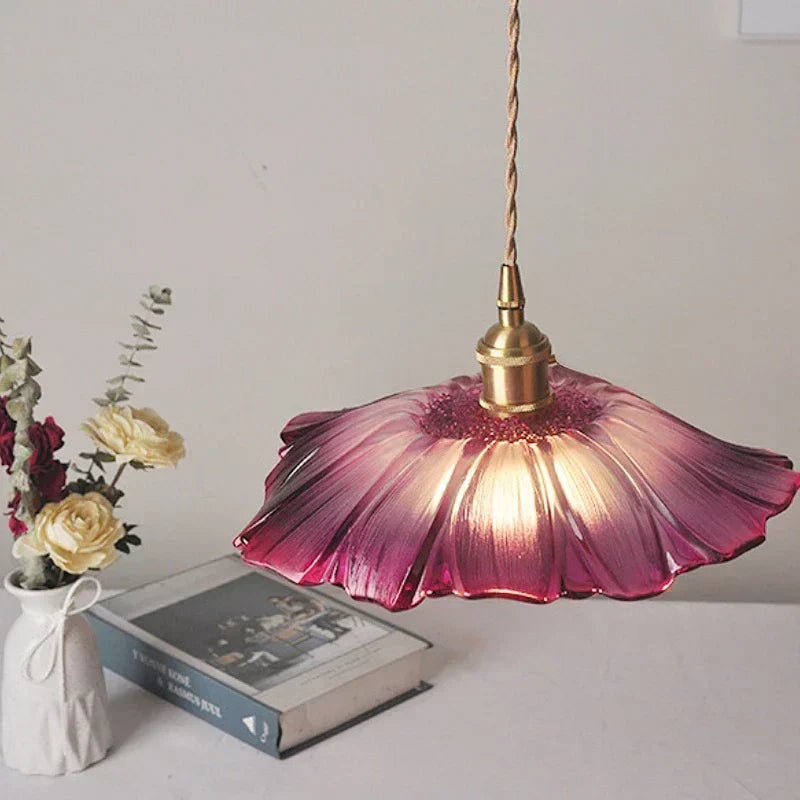 Brehn | FloraShine Light - Elegante Blumen Glas Pendelleuchte