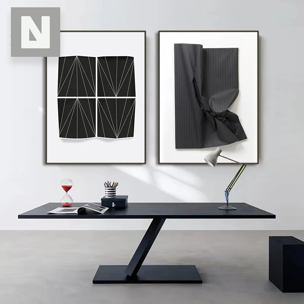 Moderne Ästhetik Abstrakte 3D-Effekt Wandkunst Feine Kunst Leinwanddrucke Bilder für Wohnzimmer Schlafzimmer Zeitgenössische Innendekoration | Brehn