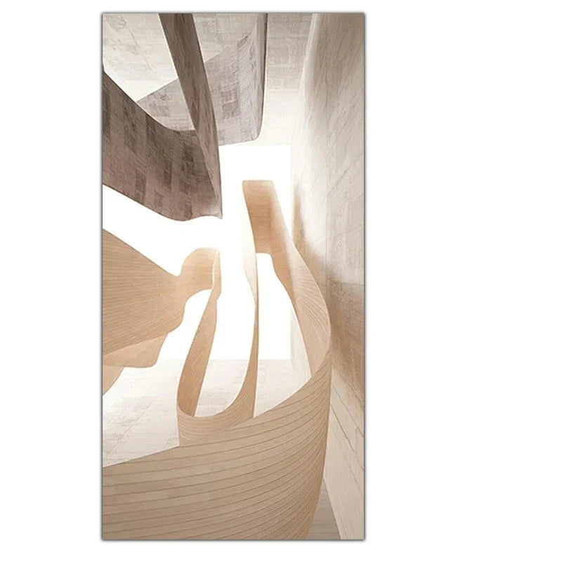 Moderne Ästhetik Abstrakte Architektonische Sonnenaufgang Wandkunst Fine Art Leinwanddrucke Bilder für zeitgenössische Loft-Wohnung Home Office Foyer Kunst Dekor