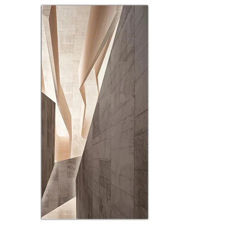 Moderne Ästhetik Abstrakte Architektonische Sonnenaufgang Wandkunst Fine Art Leinwanddrucke Bilder für zeitgenössische Loft-Wohnung Home Office Foyer Kunst Dekor