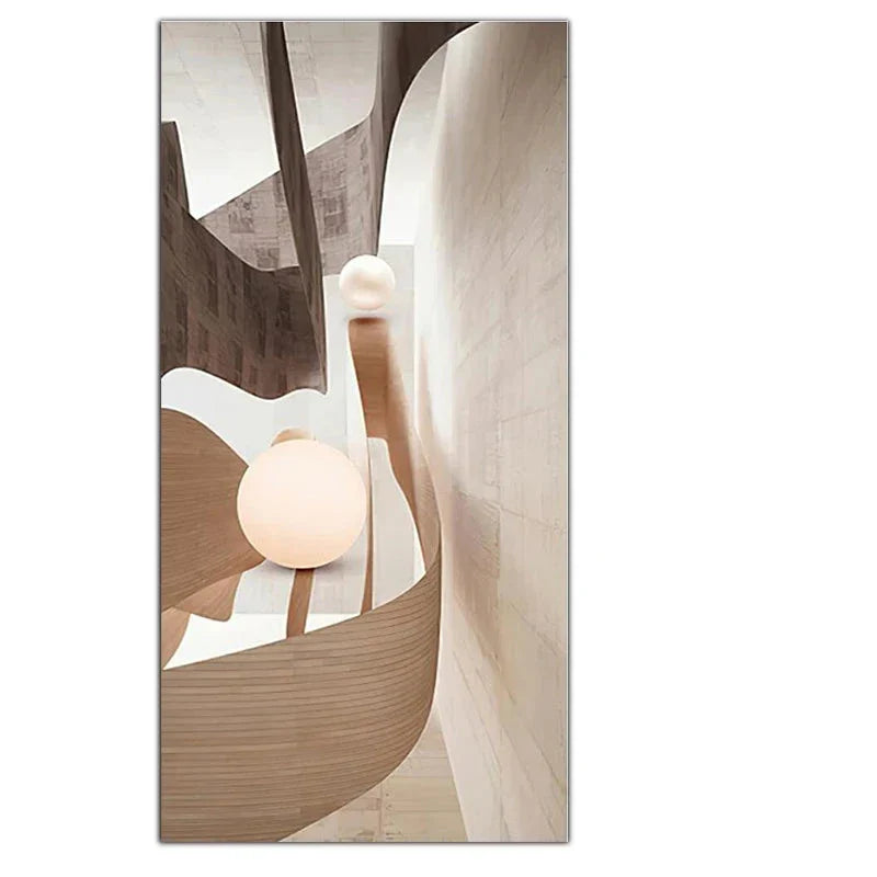 Moderne Ästhetik Abstrakte Architektonische Sonnenaufgang Wandkunst Fine Art Leinwanddrucke Bilder für zeitgenössische Loft-Wohnung Home Office Foyer Kunst Dekor