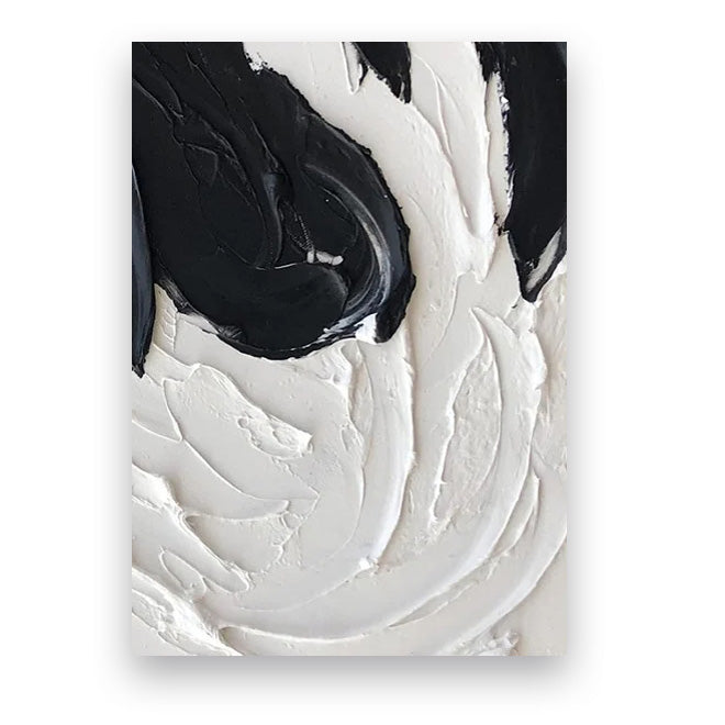 Moderne abstrakte Schwarz-Weiß-minimalistische Wandkunst fine art Leinwanddrucke texturales Design Bilder für moderne Loftwohnungen Home-Office-Dekor