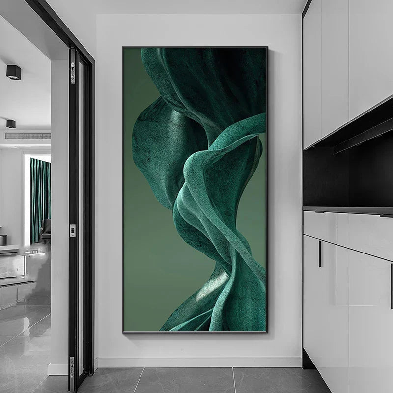 Moderne abstrakte flüssige Seide fließendes Band Wandkunst hochwertige Leinwanddrucke Poster Bilder für Wohnzimmer Eingangsbereich Foyer Licht Luxus Home Office Dekor