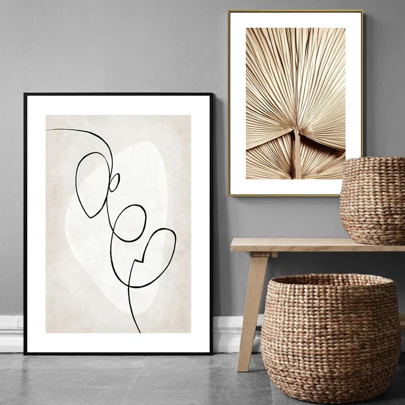 Moderne abstrakte Linienkunst Figuren Kunstgalerie Wandkunst Fine Art Leinwanddrucke Minimalistische Lifestyle-Bilder für Wohnzimmer Schlafzimmer Kunstdekoration