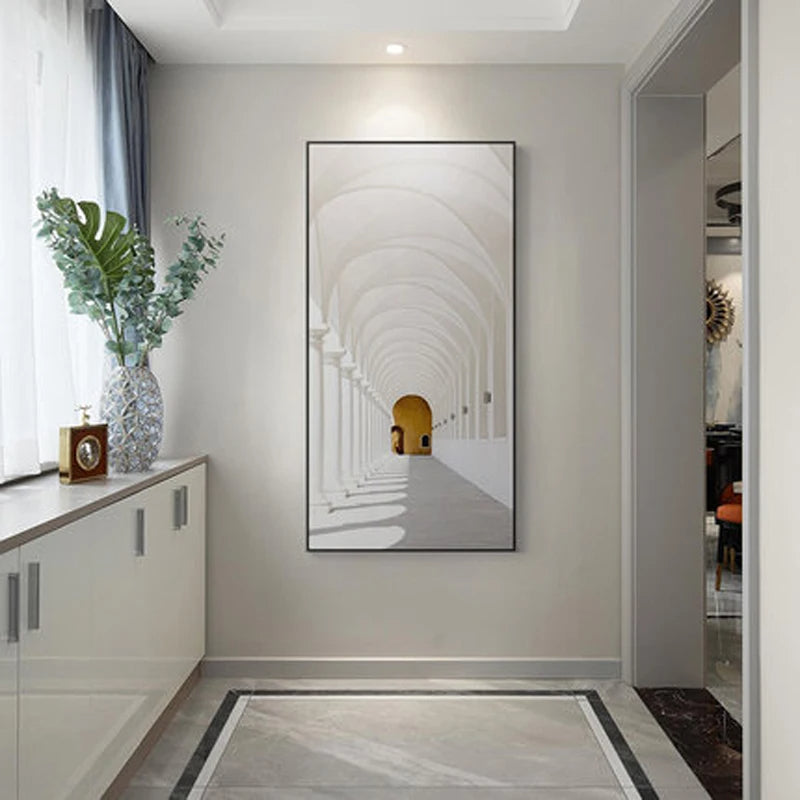 Moderne abstrakte minimalistische Bögen Architektur Wandkunst Fine Art Leinwanddrucke Bilder für Eingangsbereich Foyer Wohnzimmer Home Office Dekor | Brehn