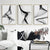 Moderne Abstrakte Minimalistische Geometrische Fließende Linien Wandkunst Feine Kunst Leinwanddrucke Schwarz Weiß Bilder Für Modernes Apartment Wohnzimmer Dekor