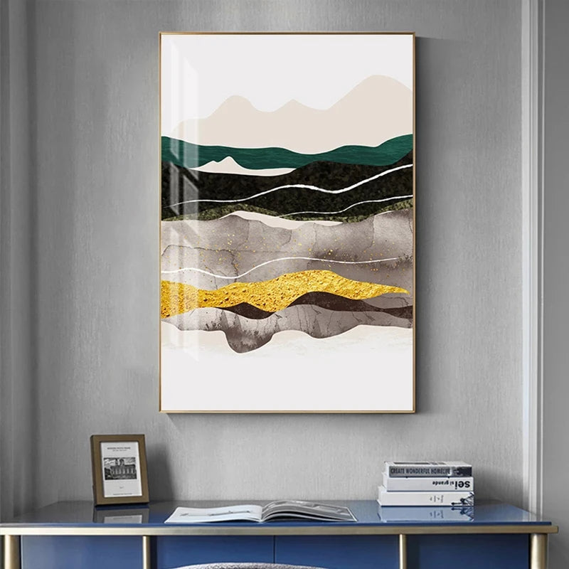 Abstrakte Berglandschaft Wandkunst Fein Kunst Leinwanddrucke Bilder für modernes Apartment Wohnzimmer Schlafzimmer Hotelzimmer Kunst Dekor | Brehn