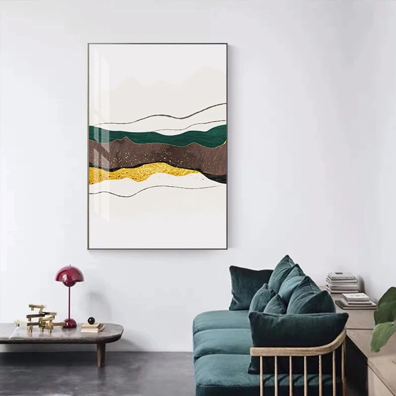 Abstrakte Berglandschaft Wandkunst Fein Kunst Leinwanddrucke Bilder für modernes Apartment Wohnzimmer Schlafzimmer Hotelzimmer Kunst Dekor | Brehn