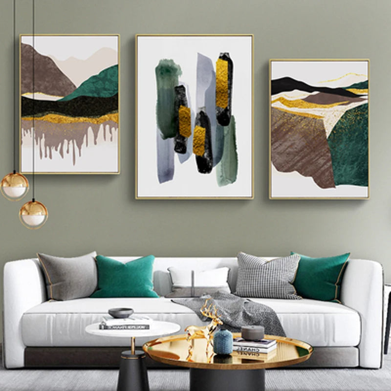 Abstrakte Berglandschaft Wandkunst Fein Kunst Leinwanddrucke Bilder für modernes Apartment Wohnzimmer Schlafzimmer Hotelzimmer Kunst Dekor | Brehn