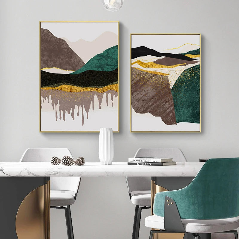 Abstrakte Berglandschaft Wandkunst Fein Kunst Leinwanddrucke Bilder für modernes Apartment Wohnzimmer Schlafzimmer Hotelzimmer Kunst Dekor | Brehn