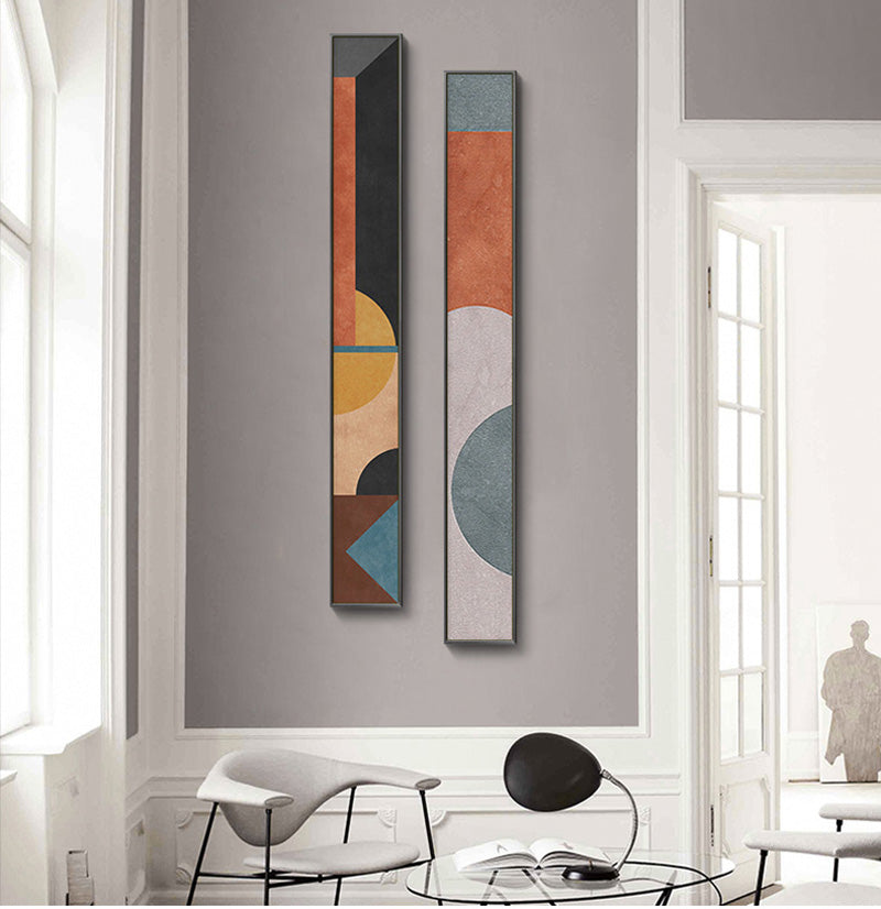 Bunte Hohe Abstrakte Schlanke Format Wandkunst Feine Kunst Leinwanddrucke Kreative Kunstwerke Für Modernes Wohnzimmer Flur Schlafzimmer Kunstdekor | Brehn