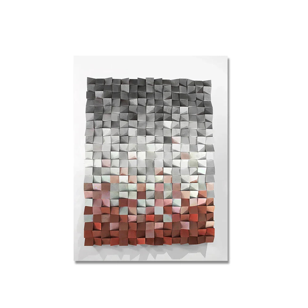Moderne Ästhetik 3D-Effekt Farbschnitt Wandkunst Fine Art Leinwanddruck Abstraktes Bild für Wohnzimmer Esszimmer Home Office Dekor