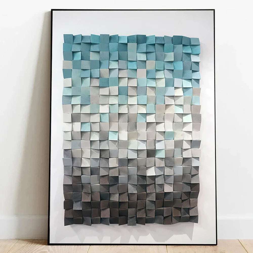 Moderne Ästhetik 3D-Effekt Farbschnitt Wandkunst Fine Art Leinwanddruck Abstraktes Bild für Wohnzimmer Esszimmer Home Office Dekor