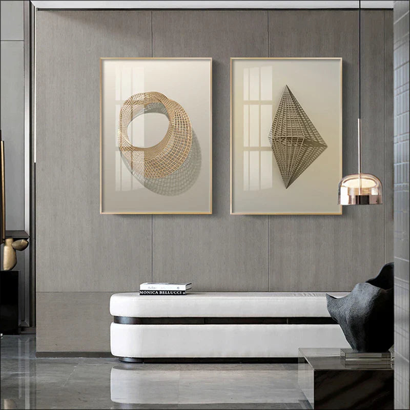 Moderne Ästhetik Abstrakte Architektonische Geometrische Wandkunst Feine Kunst Leinwanddrucke Bilder Für Moderne Loft Wohnzimmer zeitgenössische Innendesign-Trends