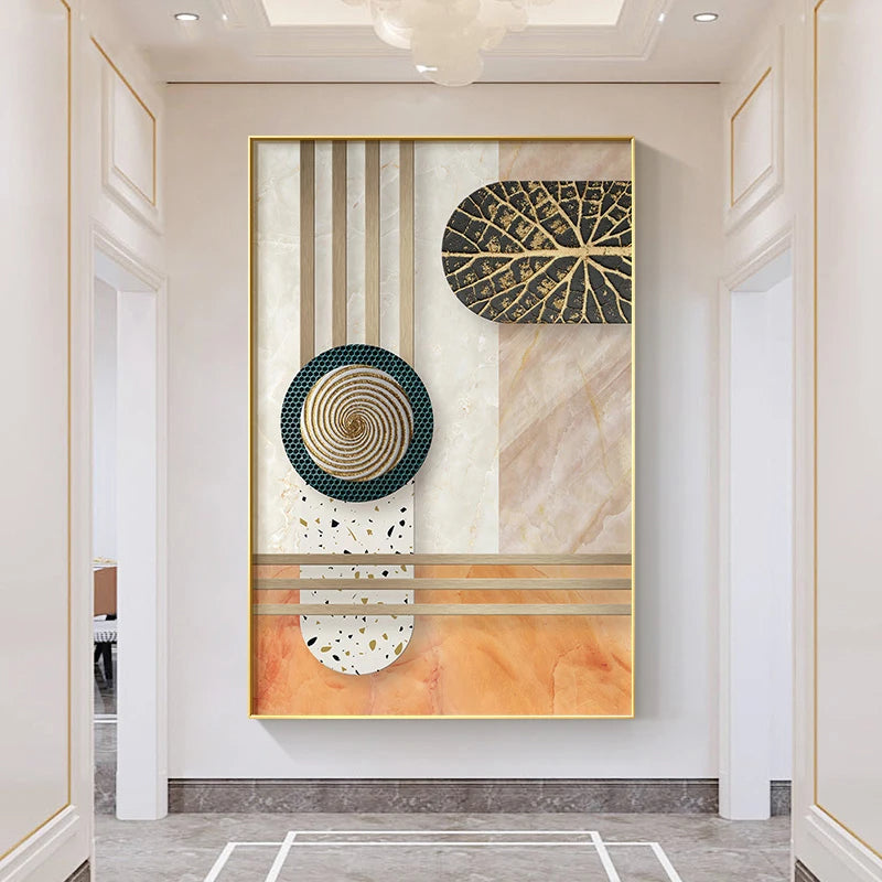 Moderne Ästhetik Abstrakte Architektonische Wandkunst feine Kunst Leinwanddrucke Bilder für Wohnung Wohnzimmer Foyer Eingangsbereich Licht Luxus Wohnkultur