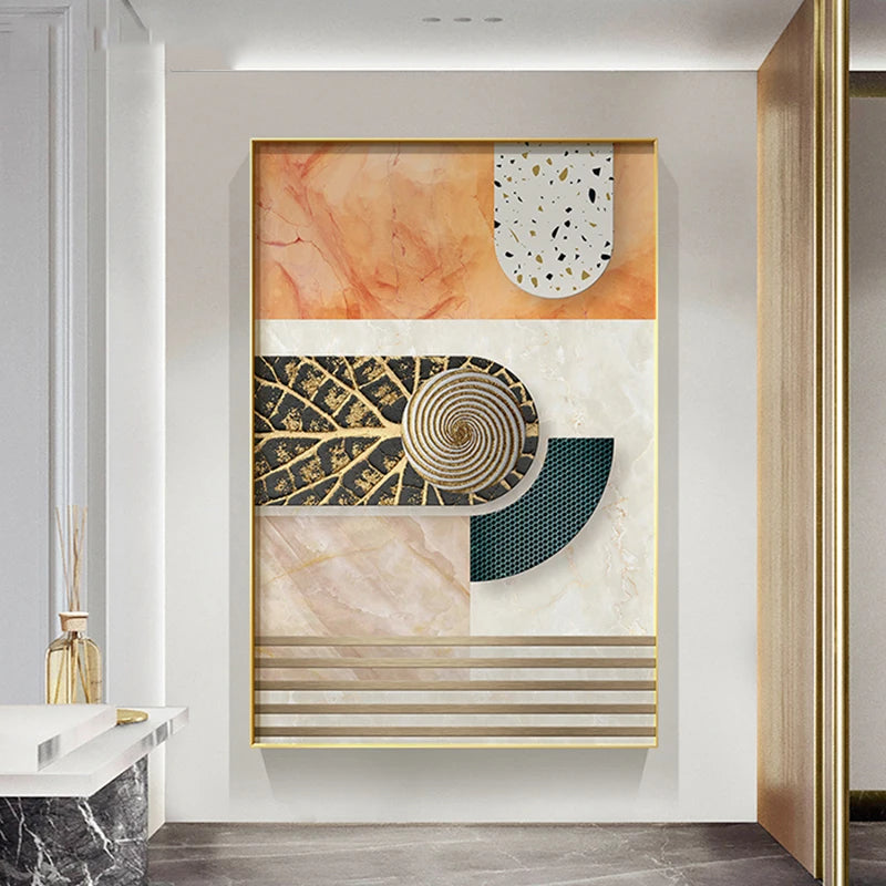 Moderne Ästhetik Abstrakte Architektonische Wandkunst feine Kunst Leinwanddrucke Bilder für Wohnung Wohnzimmer Foyer Eingangsbereich Licht Luxus Wohnkultur
