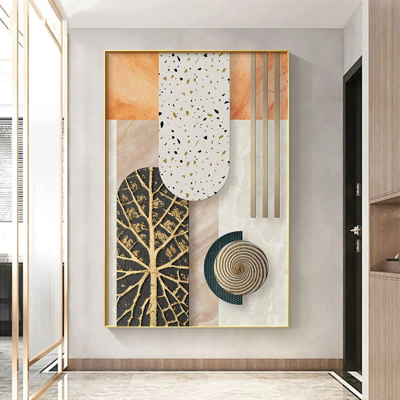 Moderne Ästhetik Abstrakte Architektonische Wandkunst feine Kunst Leinwanddrucke Bilder für Wohnung Wohnzimmer Foyer Eingangsbereich Licht Luxus Wohnkultur