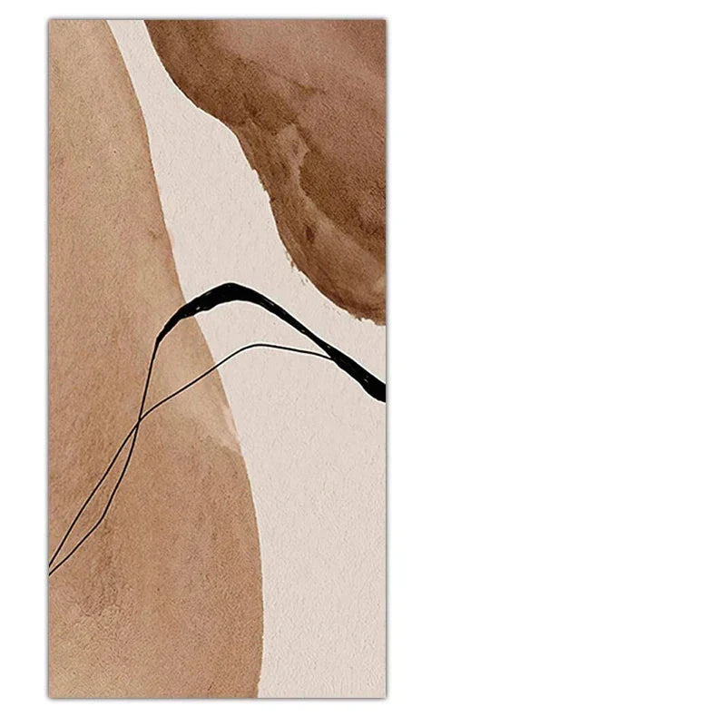Abstrakte organische neutrale Farbwandkunst Fine Art Leinwanddruck Hochformat Nordic Bild für Wohnzimmer Schlafzimmer Skandinavisches Foyer Kunst Dekor